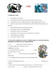 English Worksheet: Jobs