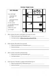 English Worksheet: Giving Directions