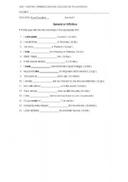 English Worksheet: Gerund or Infinitives