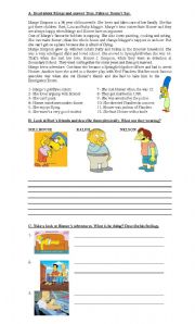 English Worksheet: The Simpsons Test 