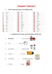 PRSENT PERFECT ACTIVITIES (positive, negativive and interrogative forms)