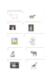 English worksheet: Zoo and Farm Animals