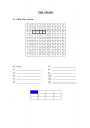 English Worksheet: The colors