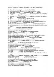 English Worksheet: REVISION OF TENSES