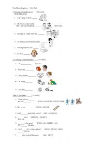 English Worksheet: Exam - Level 1 - Children