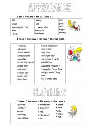 English Worksheet: appearance and character
