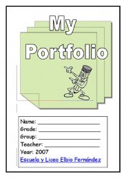 English Worksheet: Portfolio cover