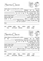English Worksheet: Santa Claus