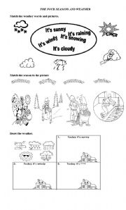 English Worksheet: SEASONS AND THE WEATHER