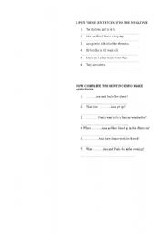 English Worksheet: Exam Simple Present