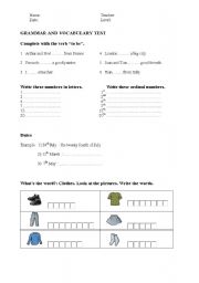 English Worksheet: test