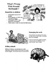 English Worksheet: McDonald