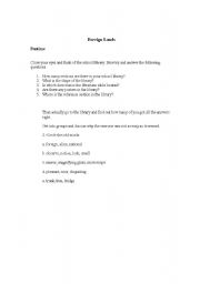 English Worksheet: Foreign Lands