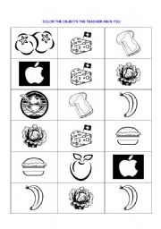 English Worksheet: Food