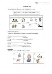 Present Continuous test