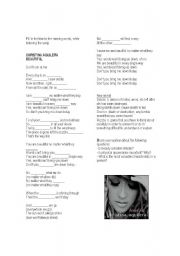 English Worksheet: Song: Beautiful by Christina Aguilera