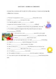 English Worksheet: Adjectives - Degrees of Comparison