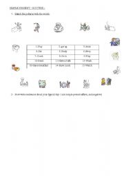 English Worksheet: Routines