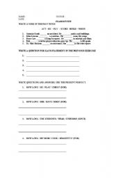 English Worksheet: Review