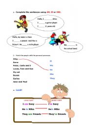 English Worksheet: to be