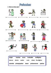 English Worksheet: PROFESSIONS