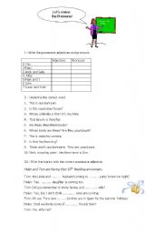 English Worksheet: Review: Pronouns