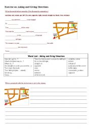 English Worksheet: Asking and Giving Directions