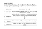 English worksheet: Spelling Activities-