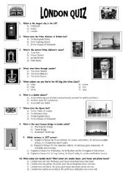 English Worksheet: LONDON QUIZ