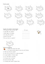 English Worksheet: Whats the weather like?