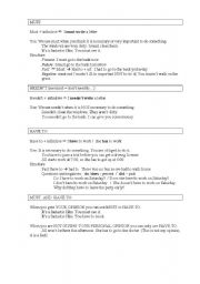 English Worksheet: Must / have to / neednt