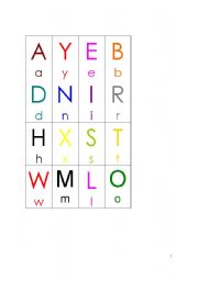 English Worksheet: Alphabet Bingo