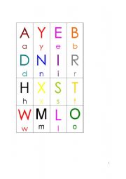 English Worksheet: Alphabet Bingo