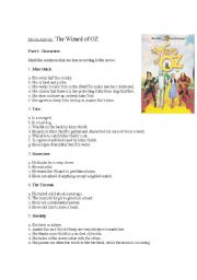 English Worksheet: movie activity - The Wizard of OZ