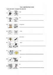 English Worksheet: The Comparative Form