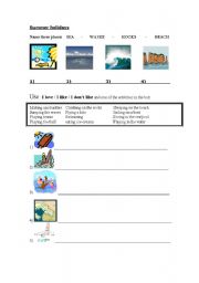 English Worksheet: Summer holidays