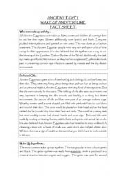 English Worksheet: Ancient Egypt Perfume and Make up