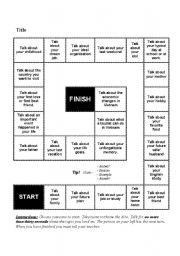English Worksheet: Boardgame on Fluency