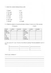 English Worksheet: rhyming words