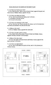 English Worksheet: Prepositions of place