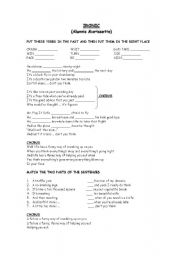 English Worksheet: Past Tense Song