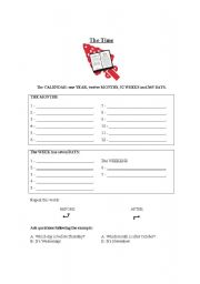 English Worksheet: The Time
