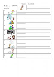 English Worksheet: House chores