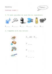 English Worksheet: Cooking class