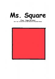 English Worksheet: Mr. Square
