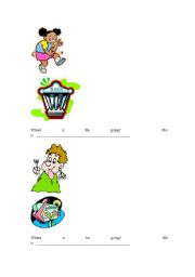 English Worksheet: Where are they going?