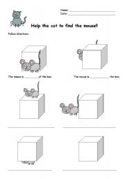 English Worksheet: Help the cat to find the mouse!