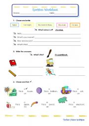 Revision Worksheet part 1