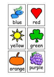 English Worksheet: Colours Flahscards