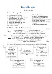 English Worksheet: Listening Worksheet - Song 